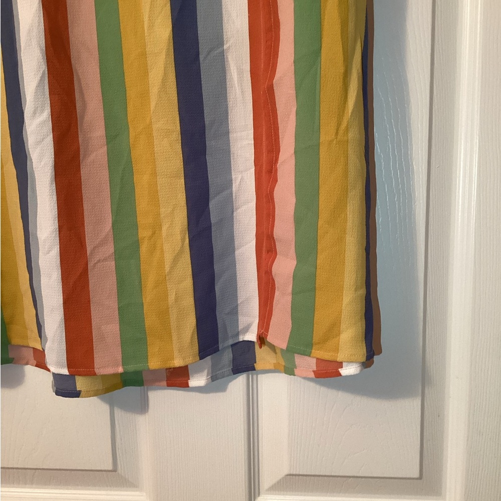 June & Hudson Size M Multi Color Muted Rainbow St… - image 4